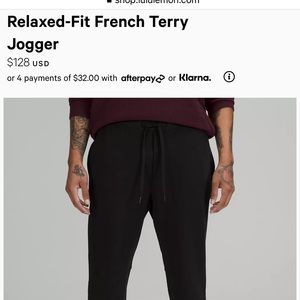 Relaxed French terry jogger